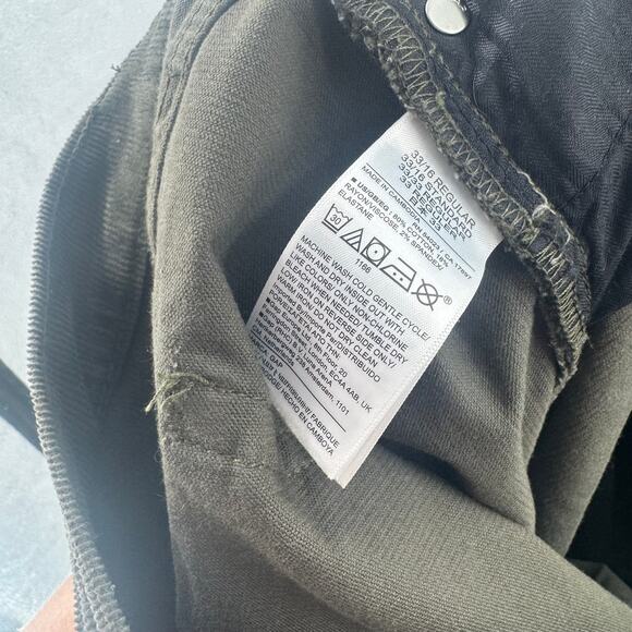 GAP Baby Boot Mid Rise Olive Green Corduroy Pants Women's size 16R - Picture 5 of 8